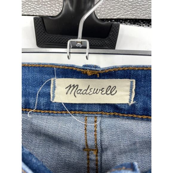 Madewell Jeans Womens Size 25 Cali Demi Boot Button Fly Bronson Wash Distressed - Picture 6 of 9